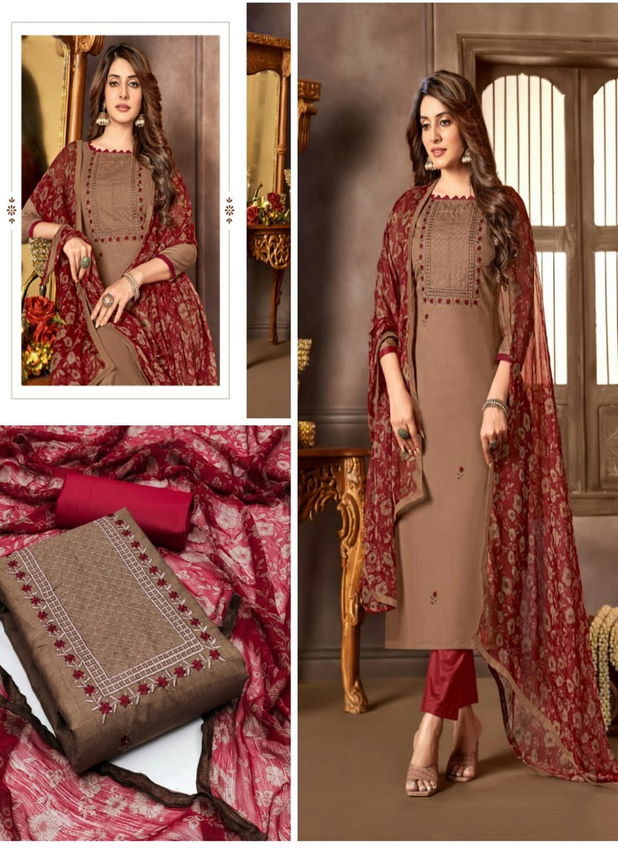 DS Designer Color Set Cotton Dress Material Catalog